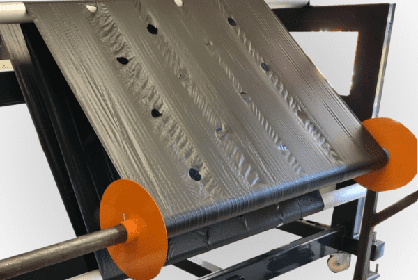 LENGTH REWINDER WITH PIVOTING SHAFT